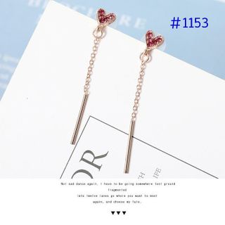 ah1153 - Bông tai trái tim dài