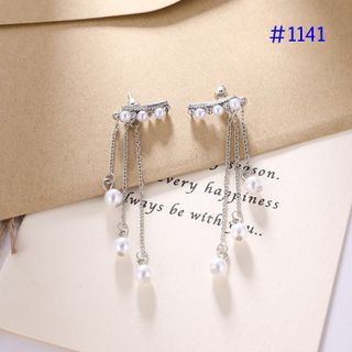 ah1141 - Bông tai ngọc trai tua rua