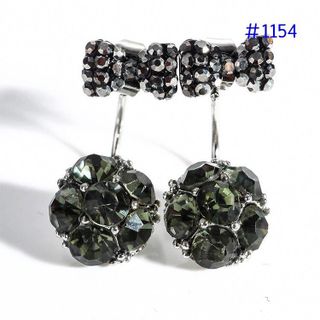 ah1154 -Bông tai pha lê xanh