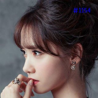 ah1154 -Bông tai pha lê xanh