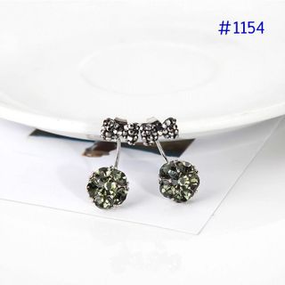 ah1154 -Bông tai pha lê xanh