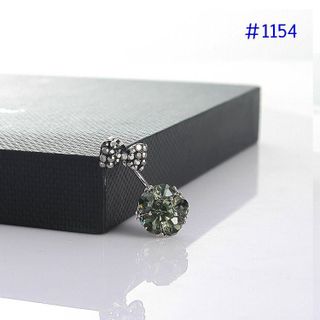 ah1154 -Bông tai pha lê xanh