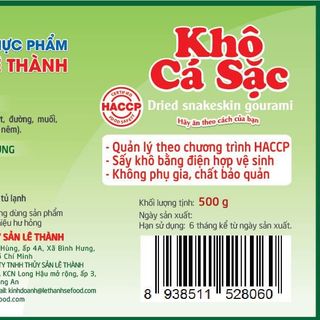 KHÔ CÁ SẶC SẤY ĐIỆN LÊ THÀNH