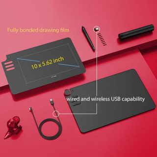 Bảng Vẽ Điện Tử XP-Pen Deco 03 10x6inch Wireless Lực Nhấn 8192 Nút Xoay Dial Bề Mặt Chống Xước Tặng Găng Tay Họa Sĩ