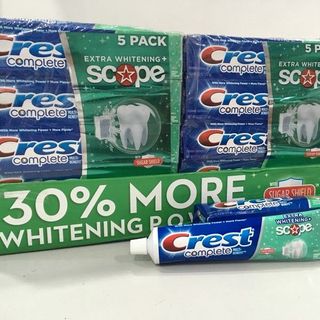 Kem đánh răng Crest Complete Extra Whitening w/ Scope Toothpaste 5 pack giá sỉ​