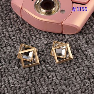 ah1156 -Bông tai vuông xanh
