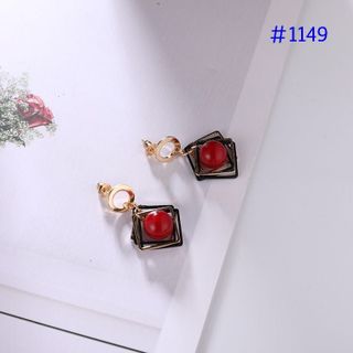 ah1149 - Bông tai vuông nhân quả anh đào