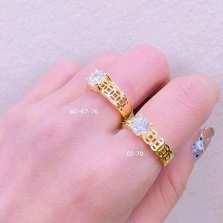nhẫn kim tiền mặt đá