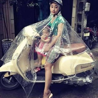 Áo Mưa Trong Suốt 1 Đầu