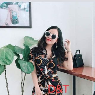 Đầm cổ sơ mi xoắn eo
