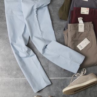 Quần kaki nam vải co giãn đồng chất