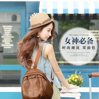Balo túi xách Nữ Chất Da Mềm Balo Nhỏ Vừa D8013