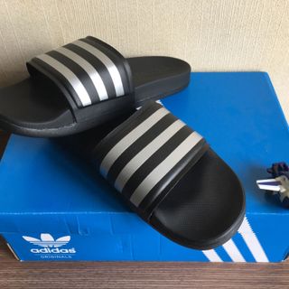 Dép Adilette Plus 3 sọc ngang đế mềm