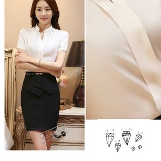ÁO SƠ MI CÔNG SỞ NỮ - ÁO SƠ MI TAY NGẮN - VẢI BẢO ĐẸP