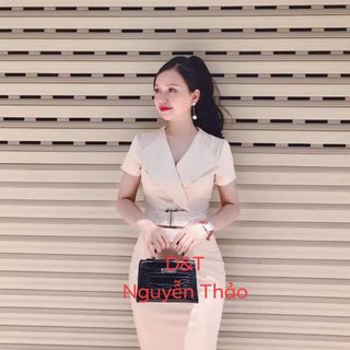 Đầm cổ vest bell eo