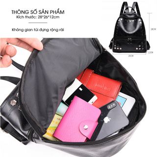 Balo Nữ Viền Đinh Tán Da Mềm D1283