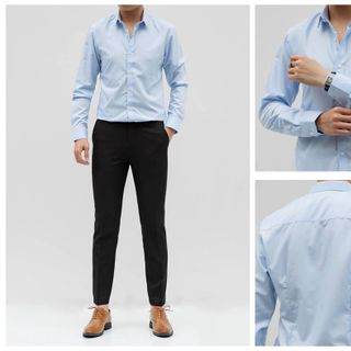 Sơ mi lụa trơn nam từ 6x