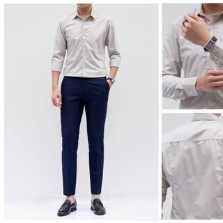 Sơ mi lụa trơn nam từ 6x