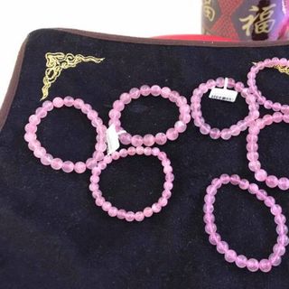 Vòng thạch anh trắng đen hồng tím