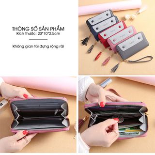 Ví Nữ Dài Cầm Tay Nhiều Ngăn Nhỏ Gọn Tiện Dụng Phong Cách Thời Trang Hàn Quốc D8262