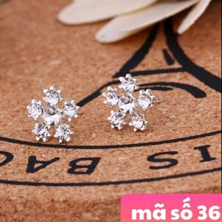 Bông tai kim loại đính hạt giá sỉ 8k / 1 đôi