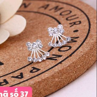 Bông tai kim loại đính hạt giá sỉ 8k/1 đôi