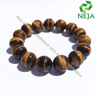 Bán buôn vòng tay đá mắt hổ nâu vàng giá rẻ TPHCM
