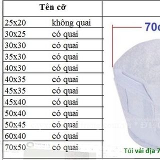 Túi vải trồng cây 30x30cm 2 quai xách giá sỉ giá bán buôn