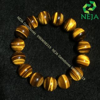 Bán buôn vòng tay đá mắt hổ nâu vàng giá rẻ TPHCM