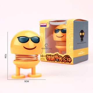 Thú nhún lò xo Emoji lắc đầu trang trí bàn làm việc taplo xe hơi đồ chơi cho bé