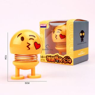 Thú nhún lò xo Emoji lắc đầu trang trí bàn làm việc taplo xe hơi đồ chơi cho bé