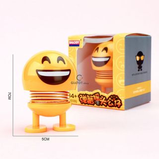 Thú nhún lò xo Emoji lắc đầu trang trí bàn làm việc taplo xe hơi đồ chơi cho bé
