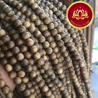 Vòng tay trầm hương 108 hạt tự nhiên size 8li