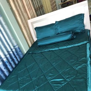 Set Chăn Drap Phi Bóng 5 Món Nhiều Màu AT79