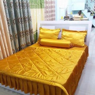 Set Chăn Drap Phi Bóng 5 Món Nhiều Màu AT79
