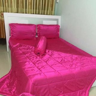 Set Chăn Drap Phi Bóng 5 Món Nhiều Màu AT79
