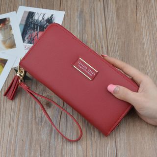 Ví/ BópNữ Dài D8219 2 Màu - Đen/Đỏ Cực Đẹp dáng ví cầm tay