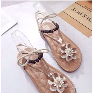 Giày sandal cột hoa