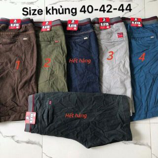 Quần SHORTS KAKI nam lưng thun Big SIZE giá sỉ