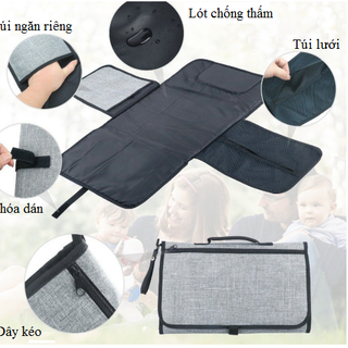 THẢM THAY TÃ CHO BÉ KIÊM TÚI CHO MẸ