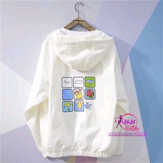 ÁO KHOÁC DÙ NỮ IN HÌNH 8 Ô VUÔNG