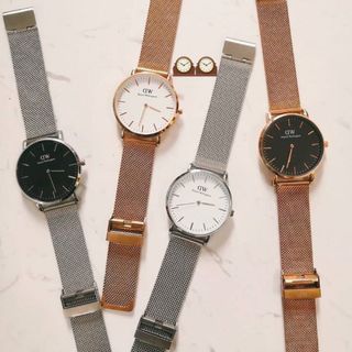Đồng hồ dây da và kim loại