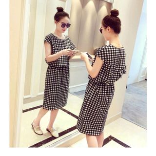 váy katte dây cột eo