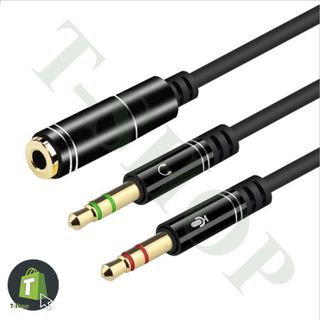 Cáp chuyển đổi cổng tai nghe 35 sang Mic và Audio