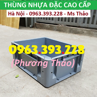 Thùng nhựa đặc có lỗ Thùng nhựa trồng cây hộp nhựa đựng vật tư công nghiệp giá sỉ