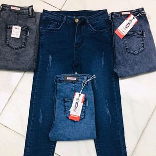 quần jean nữ đính cườm thêu