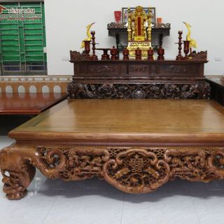 Sập ngũ phúc gỗ gụ