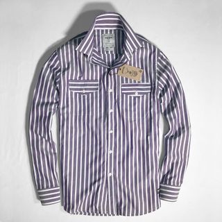Sơ mi sọc 2 túi cotton vải dư màu cơ bản dễ bán