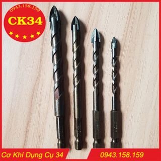 Mũi khoan Gạch men Thủy tinh Đá hoa Đa năng 6-8-10-12mm