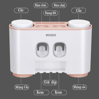 Dụng cụ lấy kem đánh răng tự động Ecoco - Kèm 4 cốc